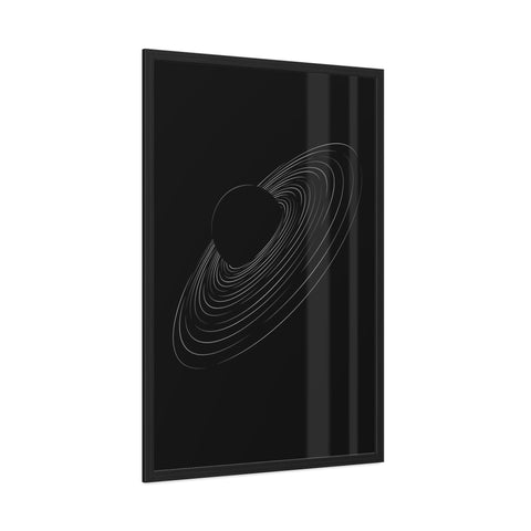 Universalis 1 - Minimalist Saturn Framed Poster - Modern Wall Art for Space Lovers