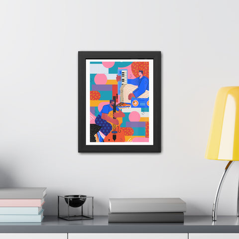 Musicana 1 - Vibrant Musical Framed Posters - Colorful Wall Art for Music Lovers