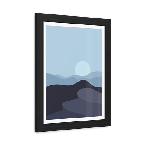 Desert Sun 4 - Serene Landscape Framed Poster – Aesthetic Wall Art for Modern Homes