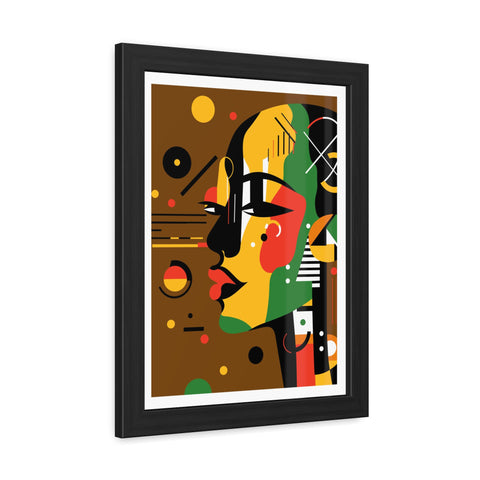 Africa 4 - Modern Framed Art Poster - Colorful Abstract Portrait
