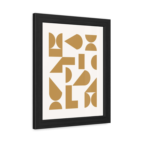 Crown 4 - Modern Geometric Framed Poster - Minimalist Art for Home Decor