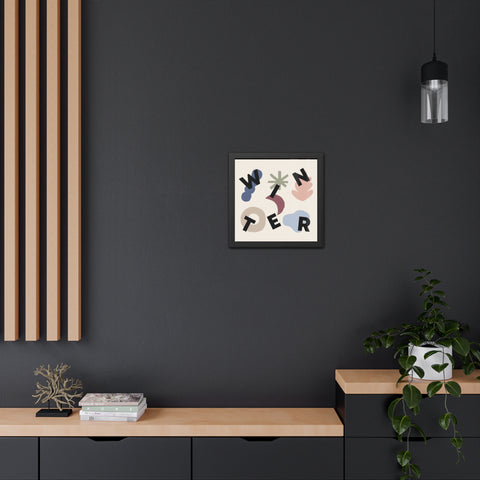 Seasons - Modern Winter Framed Poster - Minimalist Home Decor
