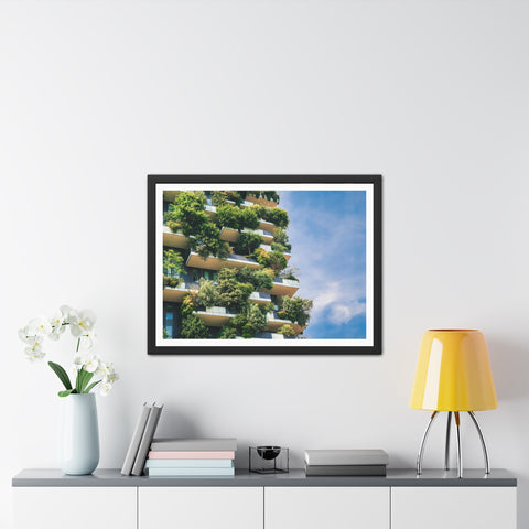 Green Urban - Eco-Friendly Framed Poster - Urban Oasis Greenery Wall Art