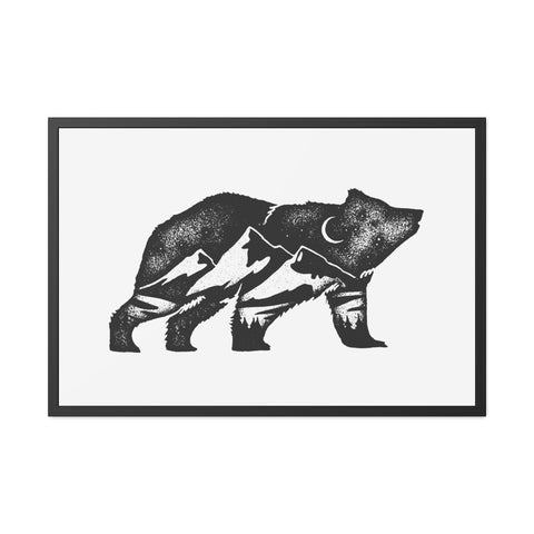Mountain Bear - Framed Poster – Nature-Inspired Wall Art for Outdoor Enthusiasts
