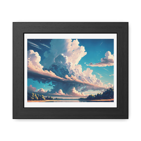 Cloudscape - Serene Landscape Framed Poster - Ideal for Home Decor & Gifting