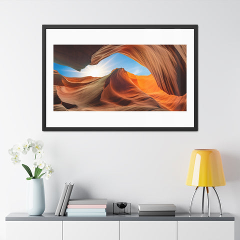 Rock Formation 2 - Desert Landscape Framed Poster - Stunning Canyon Art Decor for Home