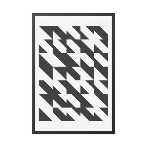 Gridline 1 - Modern Geometric Framed Poster - Monochrome Wall Art for Home Décor