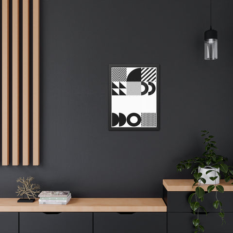 Modern Geometric Framed Posters - Minimalist Black & White Wall Art