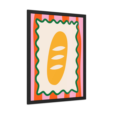Whimsical Bread Framed Poster - Colorful Kitchen Wall Art