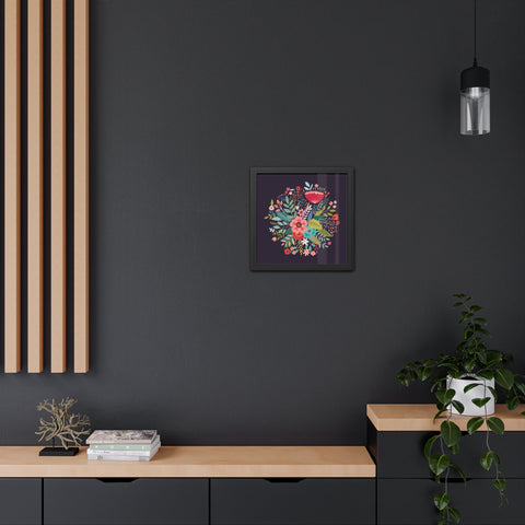 Floral Bouquet - Vibrant Floral Framed Poster - Home Décor for Nature Lovers
