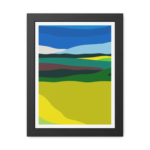 Scapes 4 - Abstract Landscape Framed Poster - Vibrant Nature Art for Home Decor