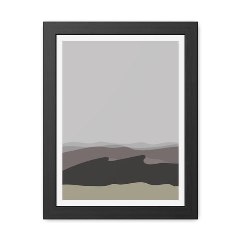Desert Sun 2 - Modern Landscape Framed Poster - Wall Art for Home Decor - Neutral Tones
