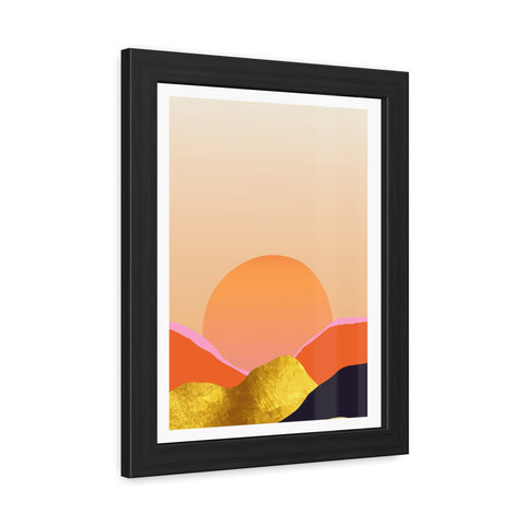 South 3 - Warm Sunset Framed Poster - Modern Home Décor for Nature Lovers