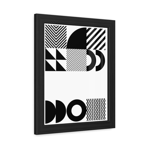 Modern Geometric Framed Posters - Minimalist Black & White Wall Art