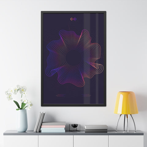 Sound Nova 2 - Vibrant Abstract Wave Framed Poster - Modern Wall Art for Music Lovers