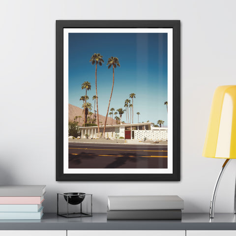 Palm Springs 2 - Vintage Palm Tree Framed Poster - Mid-Century Modern Wall Art