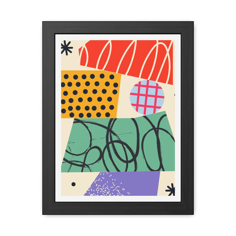 Kurian 10 - Abstract Geometric Framed Posters for Modern Decor | Vibrant Wall Art