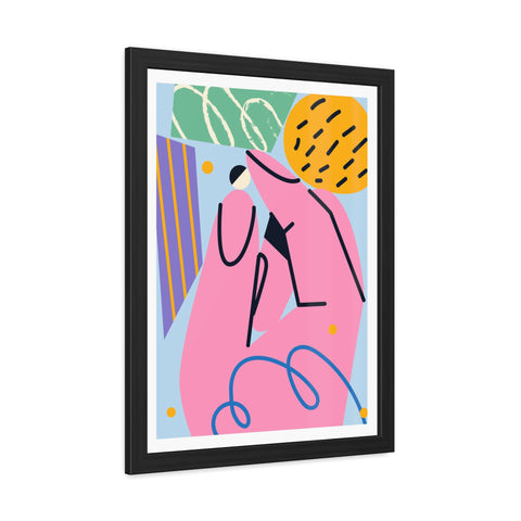 Kurian 8 - Abstract Hand Framed Poster - Modern Art for Home Décor