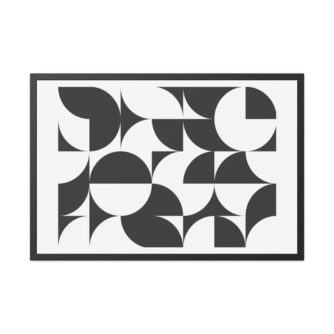 Horizon Grid 3 - Modern Geometric Framed Poster for Stylish Home Decor