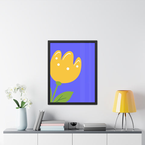 Childrana 5 - Bright Yellow Flower Framed Poster - Cheerful Home Decor for Spring Celebrations