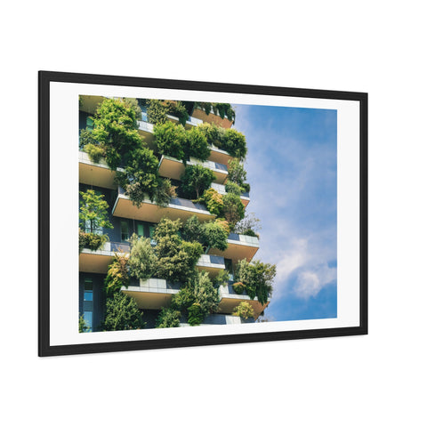 Green Urban - Eco-Friendly Framed Poster - Urban Oasis Greenery Wall Art