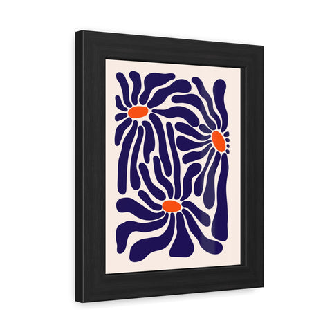 Florish 3 - Modern Floral Framed Poster - Vibrant Home Decor