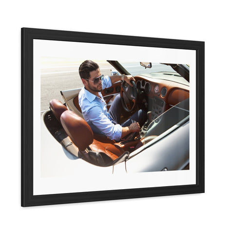 Hop in - Luxury Car Enthusiast Framed Poster - Stylish Wall Art for Home or Office