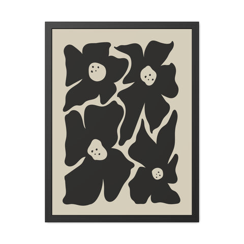 Boho Floral 1 - Framed Poster - Modern Wall Art for Home Decor