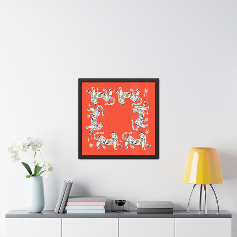 Circus Act 3 - Colorful Animal Framed Poster | Playful Wall Art for Animal Lovers