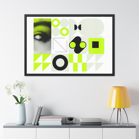 Modern Geometric Framed Poster Art – Eye-Catching Home Decor