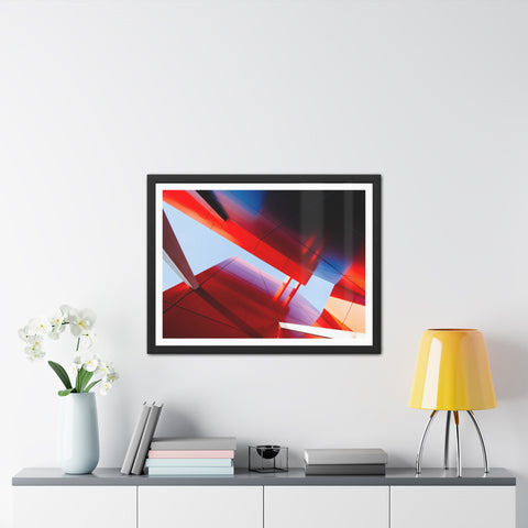 Red Architecture - Modern Framed Art Posters - Abstract Red Architecture Wall Decor