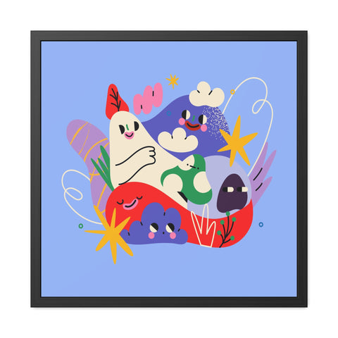 Fun Land 2 - Colorful Whimsical Framed Poster - Fun Wall Art for Playful Spaces