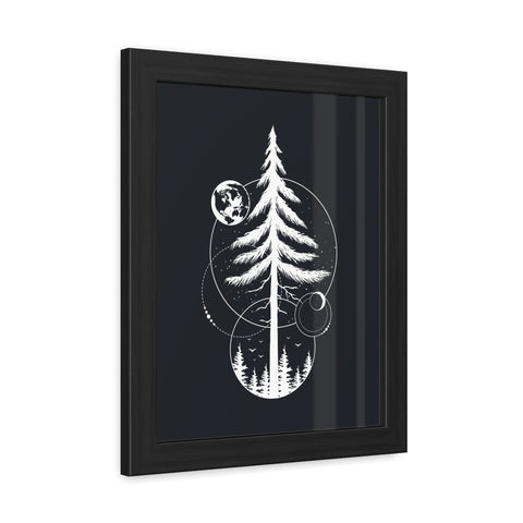 Treecraft 1 - Nature-Inspired Framed Poster - Cosmic Pine Tree Wall Art