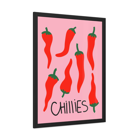 Spicy Chillies Framed Poster - Vibrant Kitchen Wall Art