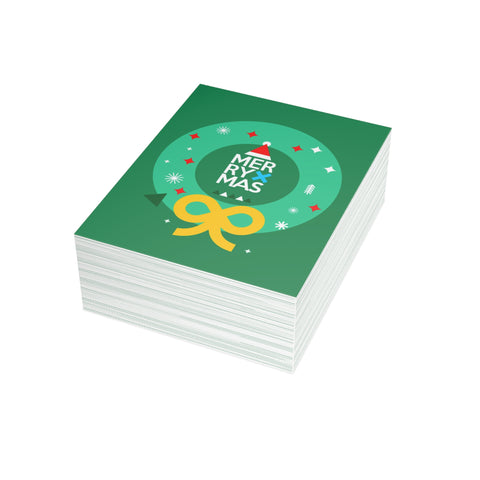 "Merry XMas" Holiday Greeting Card — Christmas / Holiday Greeting Card - Illustrated, Modern