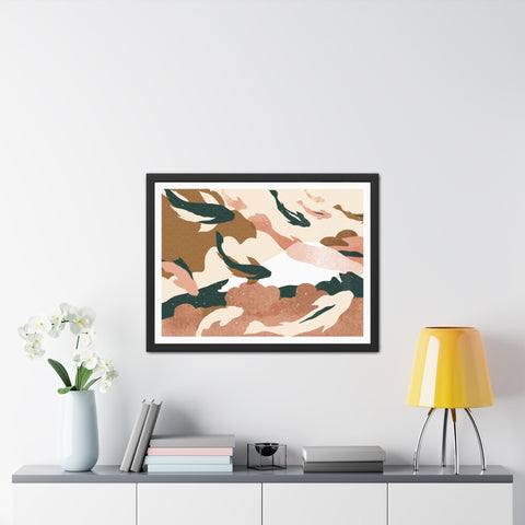 Koi Wind 1 - Abstract Fish Framed Poster - Nature-Inspired Wall Art for Home Decor