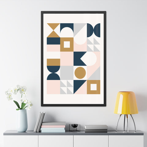 Crown 2 - Geometric Framed Poster Art for Modern Decor | Abstract Wall Art | Stylish Home Accent
