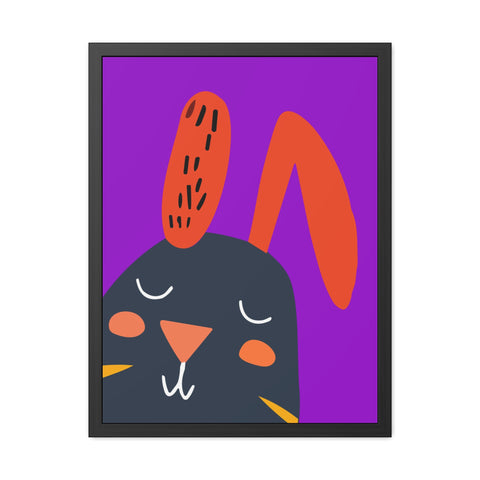 Childrana 4 - Whimsical Bunny Framed Poster - Playful Home Decor for Kids' Rooms