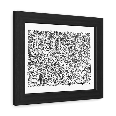 Chaos Theory - Abstract Line Art Framed Poster - Modern Wall Décor for Art Lovers
