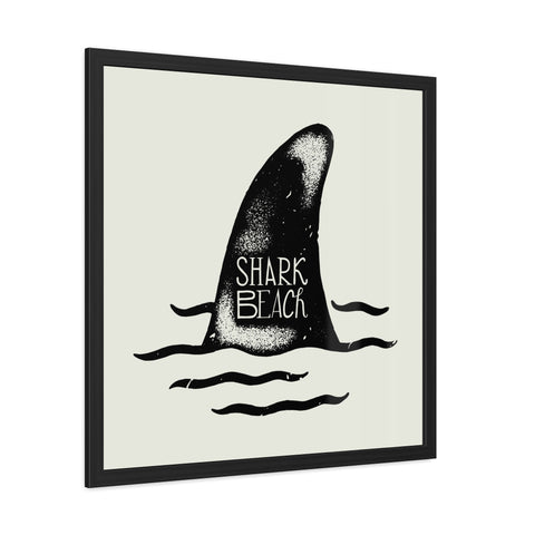Shark Beach Framed Poster - Wall Art for Beach Lovers