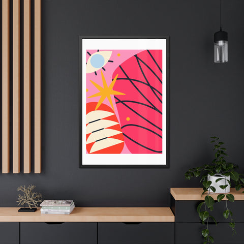 Kurian 2 - Vibrant Abstract Framed Poster - Modern Wall Art Decor