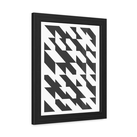 Gridline 1 - Modern Geometric Framed Poster - Monochrome Wall Art for Home Décor