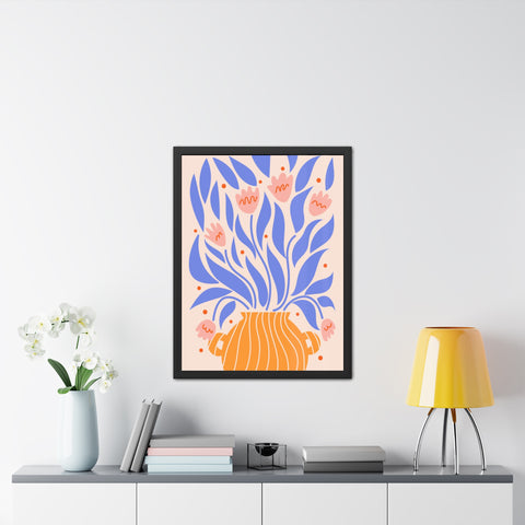 Marinda 1 - Vibrant Floral Framed Poster - Modern Home Decor