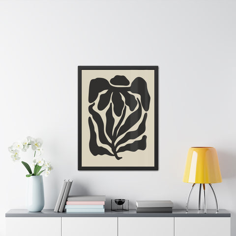Boho Floral 3 - Abstract Leaf Framed Poster | Modern Wall Art Decor for Nature Lovers