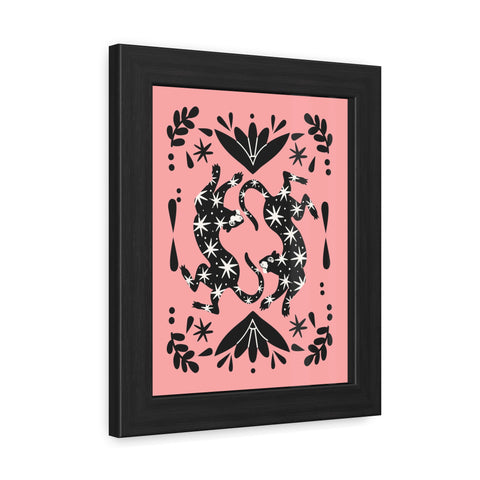 Mirror 1 - Whimsical Framed Poster - Starry Cat Design for Home Décor