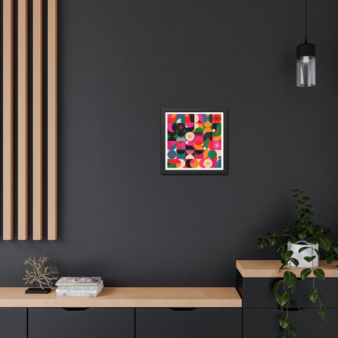 Tiled - Vibrant Geometric Framed Poster - Colorful Wall Art for Modern Spaces