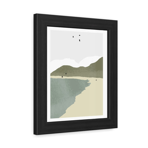 North 1 - Modern Coastal Framed Poster - Minimalist Beach Wall Art