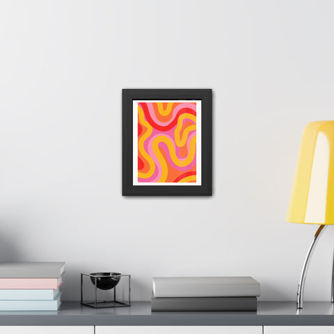 Natural Formation 5 - Vibrant Abstract Framed Poster - Funky Wall Art for Home Decor