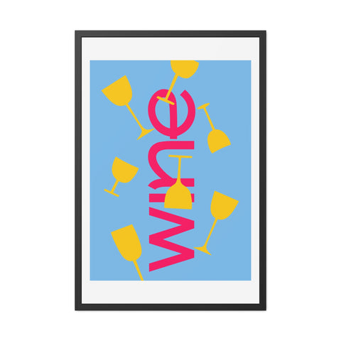 Sonoma 3 - Wine Themed Framed Poster - Fun Wall Art for Home Bar & Celebration Decor