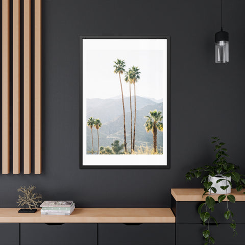 Palm Springs - Palm Trees Framed Poster - Tropical Wall Art for Home Decor